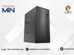 UBIT UB-258-6 kućište m-ATX, 500W napajanje, USB 3.0, Crna