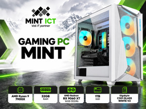 GAMING PC MINT Ryzen 9 7900X; 32GB; RX 9060 XT 16GB; 1TB SSD