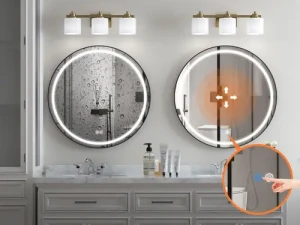 OGLEDALO LED SA GRIJAČEM CRNO FI60 251002