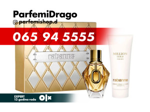 Paco Rabanne Million Gold For Her set 50ml edp + 100ml BL