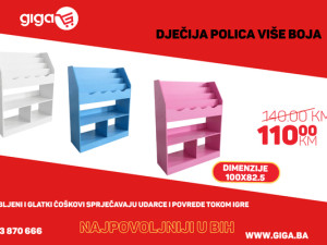 GIGA.BA LUNO DJEČIJA POLICA 82.5CM VIŠE BOJA