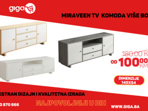 GIGA.BA MIRAVEEN TV KOMODA 140CM VIŠE BOJA