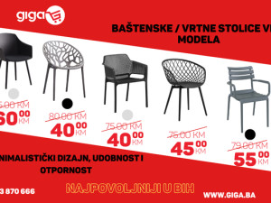 GIGA.BA BAŠTENSKE VRTNE STOLICE VIŠE MODELA