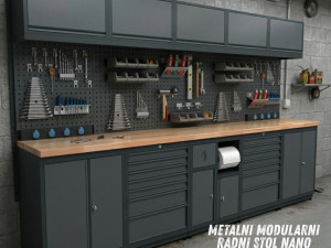 Metalni modularni radni stol Nano Bodur NO:26