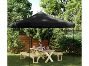 Šator/ gazebo 3x3 m, brzo sklopivi sa torbom, crna boja