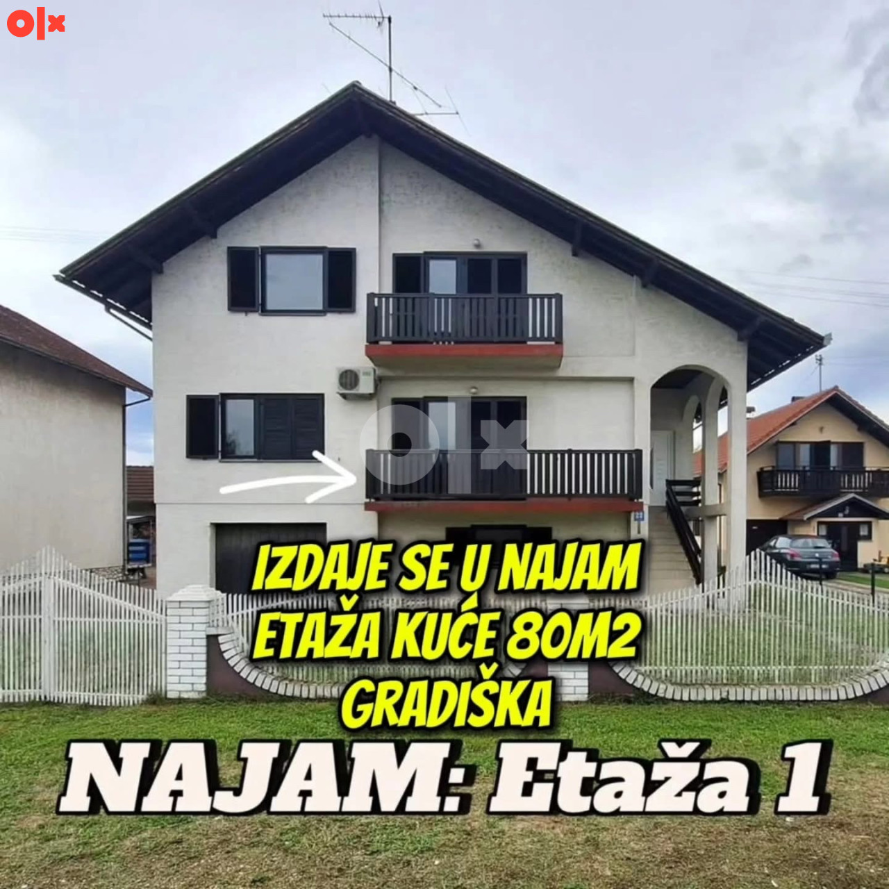 Kuća (prva etaža) u najam 80 m2-Gradiška