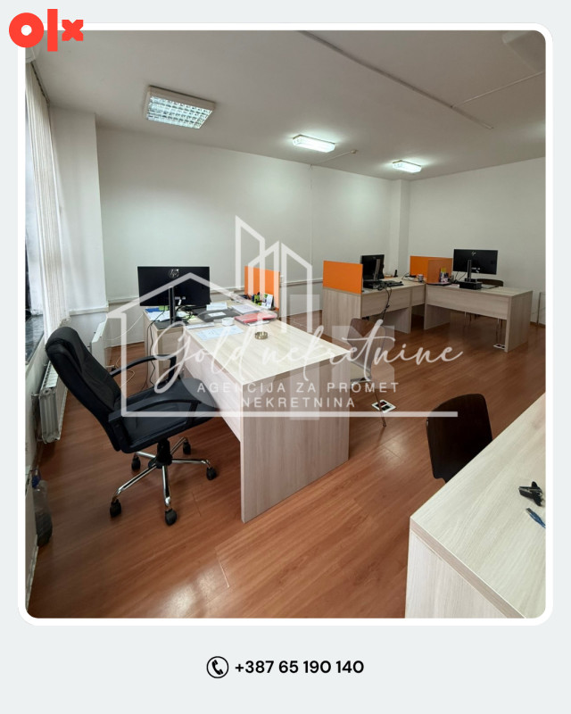 Iznajmljujemo poslovni prostor 70m2, Centar 2