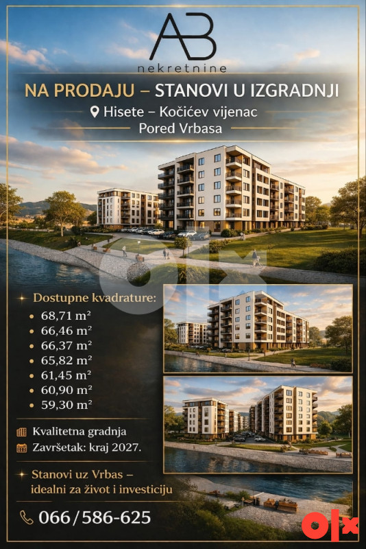 Stanovi 43 m2 - 68 m2 Kočićev vijenac/Hisete, Banja Luka 3