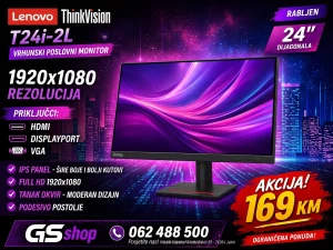 Monitor 23.8'' Lenovo ThinkVision T24i-2L IPS 60hz