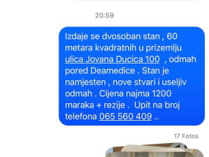 Iznajmljujem stan
