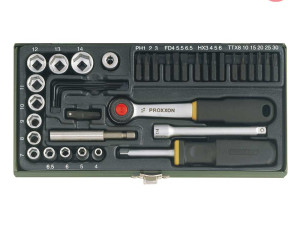 Proxxon Garnitura Nasadnih Ključeva + Bitova 1/4 4-13mm / 39 dije