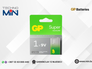 GP Super Alkaline 9V 6LF22-SB1 GPPVA9VAS780 1/1 Baterija G-TECH