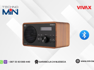 VIVAX DW-2 DAB Walnut Digitalni Radio Bluetooth, FM, Alarm, Smeđi