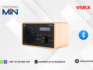 VIVAX DW-2 DAB Oak Digitalni Radio Bluetooth, FM, Alarm, Smeđi