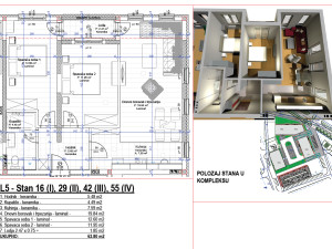 TROSOBAN STAN 63,80m2 - Budžak/Lazarevo Banja Luka photo 2
