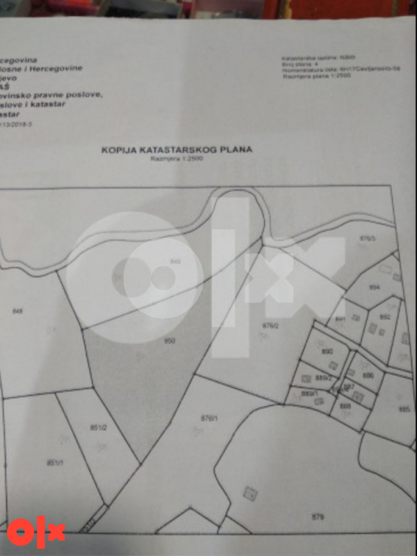 ZEMLJIŠTE NA PRODAJU NIŠIĆKA VISORAVAN Opština Ilijaš