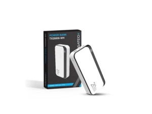 Power bank Gigatech 20000 mAh, USB i C izlazi, bijeli