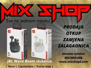 JBL Wave Beam TWS Bežične Wireless Bluetooth EarBuds In Ear Buds