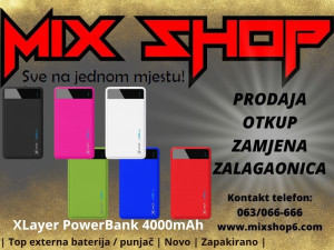 XLayer PowerBank prijenosni punjač 4000mAh Usb 4000 mAh baterija