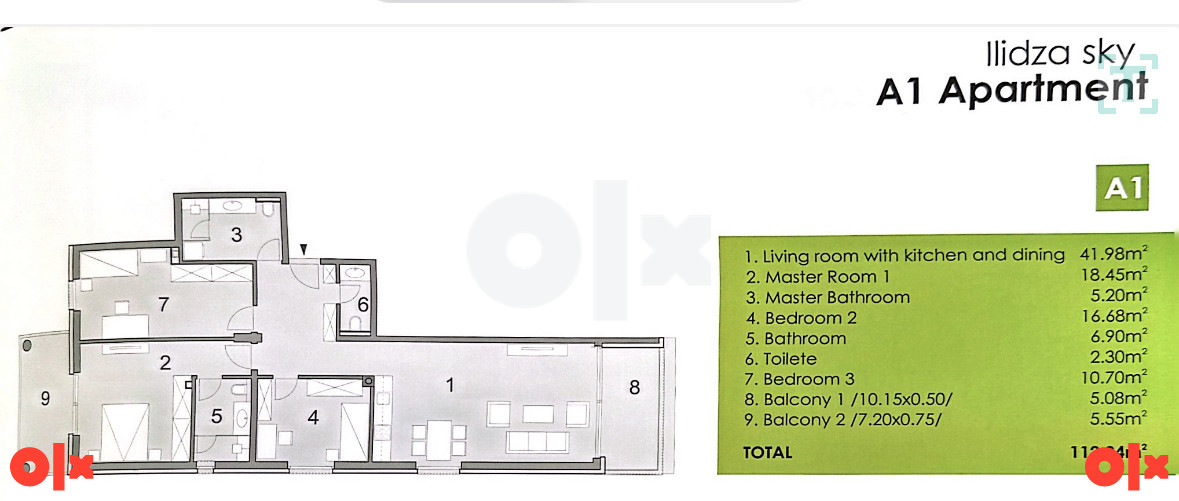 Stan A1 Ilidža Sky 111.65m2 23