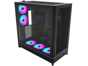 Montech Case HS01 PRO PC Mid tower, ATX, ARGB, Black 5x 120mm ...