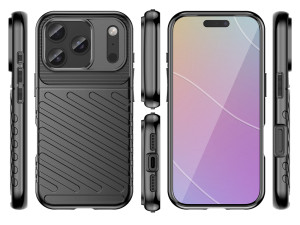 Iphone 17 Pro, Pro Max TPU Thunder crna zastitna maska maskica