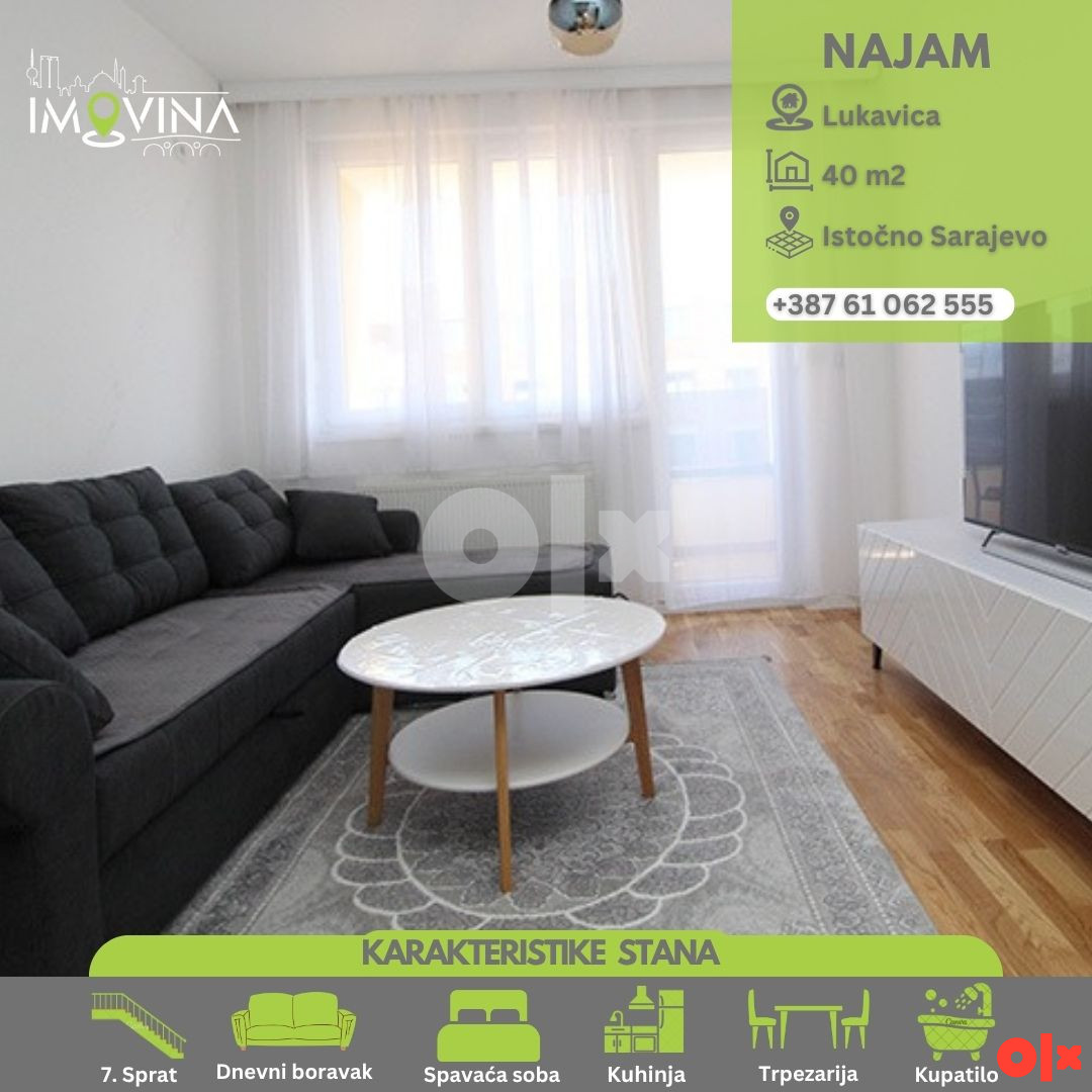 100947 Dvosoban stan za najam 40m2, Istočno Sarajevo