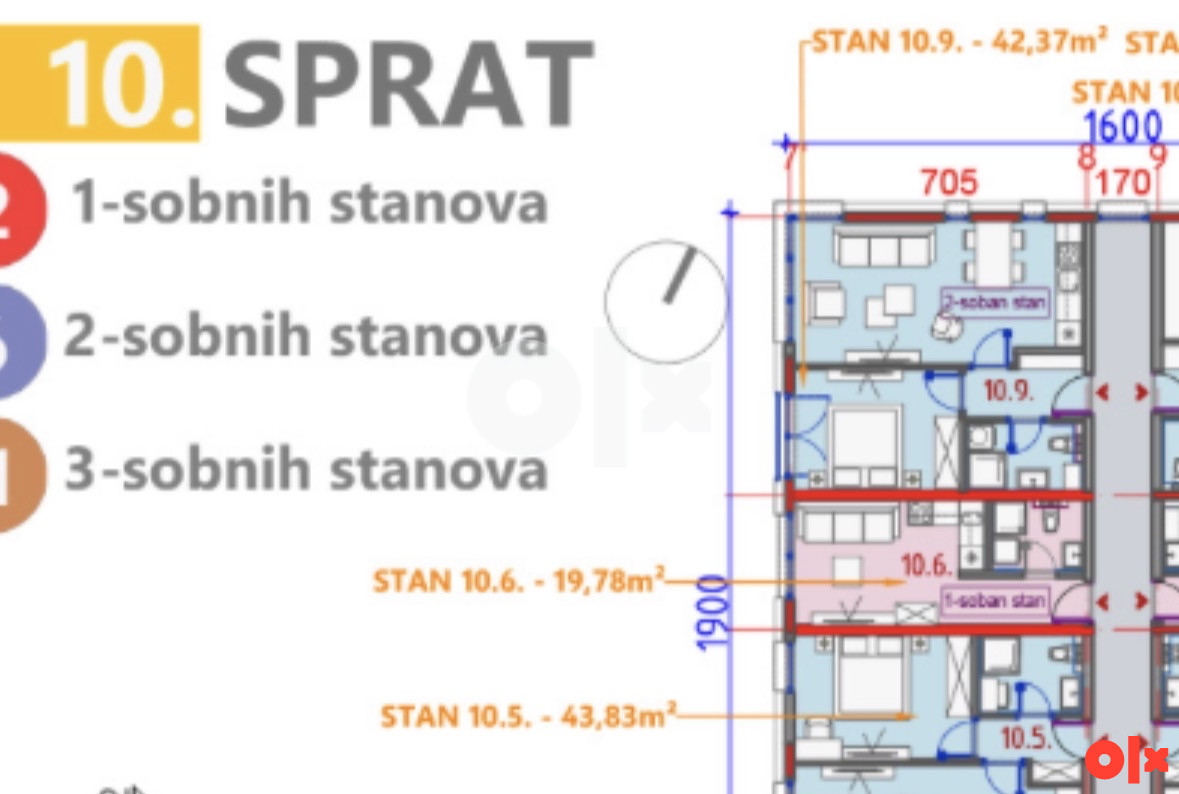 Dva stana u novogradnji sa parking mjestima 3