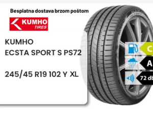 245/45 R 19 102Y XL KUMHO ECSTA SPORT PS72