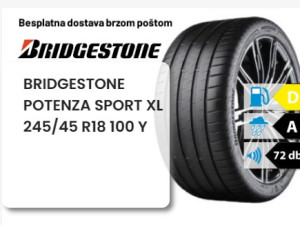 245/45 R 18 100Y  XL BRIDGESTONE POTENZA SPORT