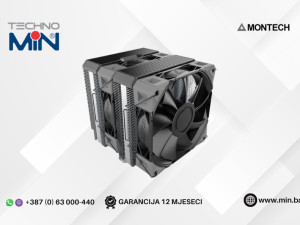 Montech NX600 Black CPU hladnjak Dual-tower 2x120mm Intel/AMD