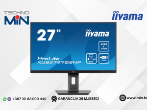 IIYAMA ProLite XUB2797QSNP-B1 Monitor 27" IPS QHD, USB-C Dock 96W
