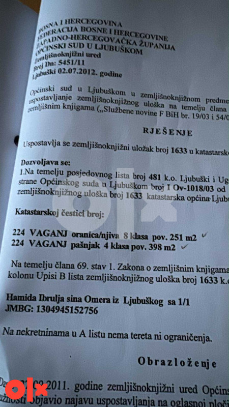 Zemljište Ljubuški 6300m2 6