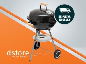 home Okrugli roštilj sa poklopcem na drveni ugal dstore