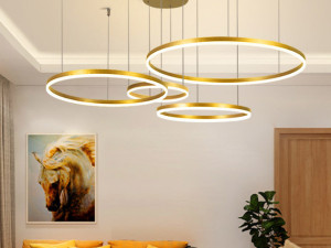 LED luster (visilica) Led Modea LM-8642 zlatni i smeđi