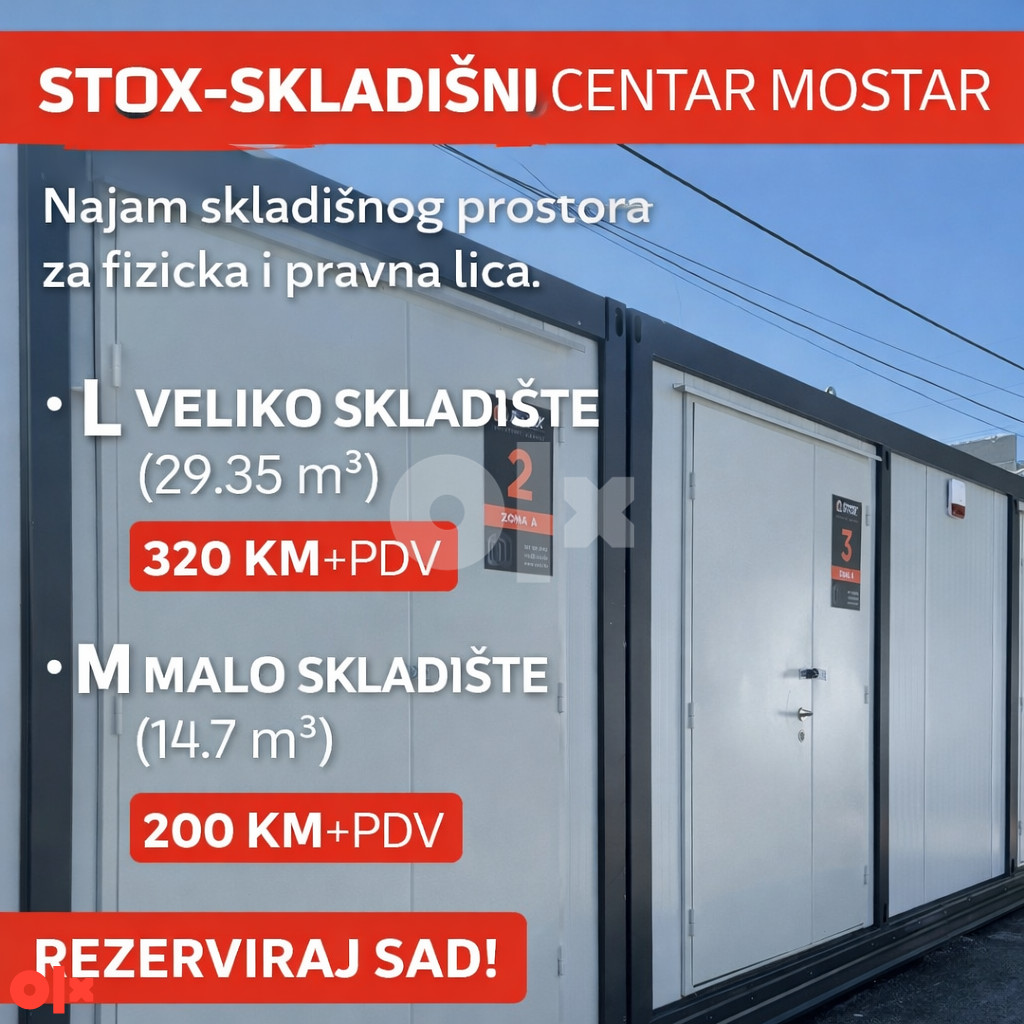 Skladišta i hale Mostar 15m2