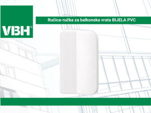 Ručica-ručka za balkonska vrata BIJELA PVC
