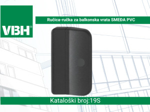 Ručica-ručka za balkonska vrata SMEĐA-PVC