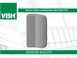 Ručica-ručka za balkonska vrata SIVA-PVC