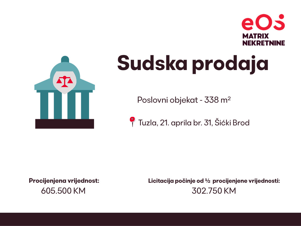 SUDSKA PRODAJA/POSLOVNI OBJEKAT TUZLA