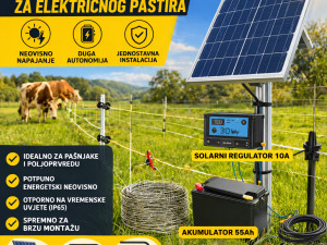 Solarni Set za Električni Pastir (130W / 55Ah) solarno napajanje