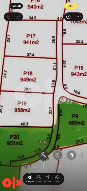 2 parcele  Ilidza mostarsko raskrsce 1850 m2