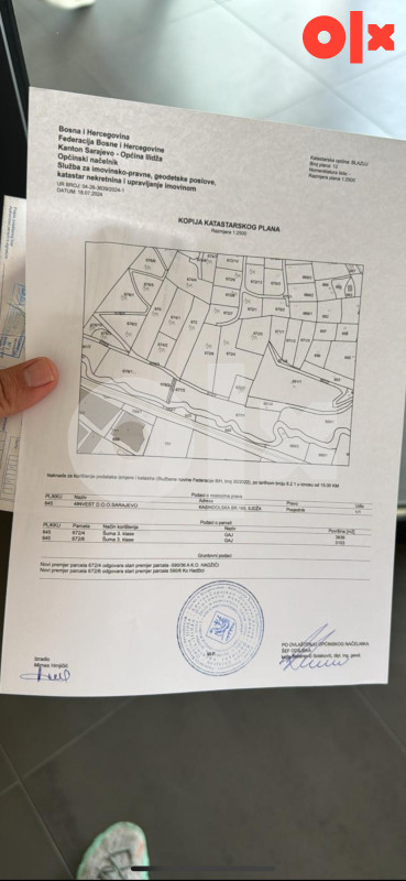 2 parcele  Ilidza mostarsko raskrsce 1850 m2 3