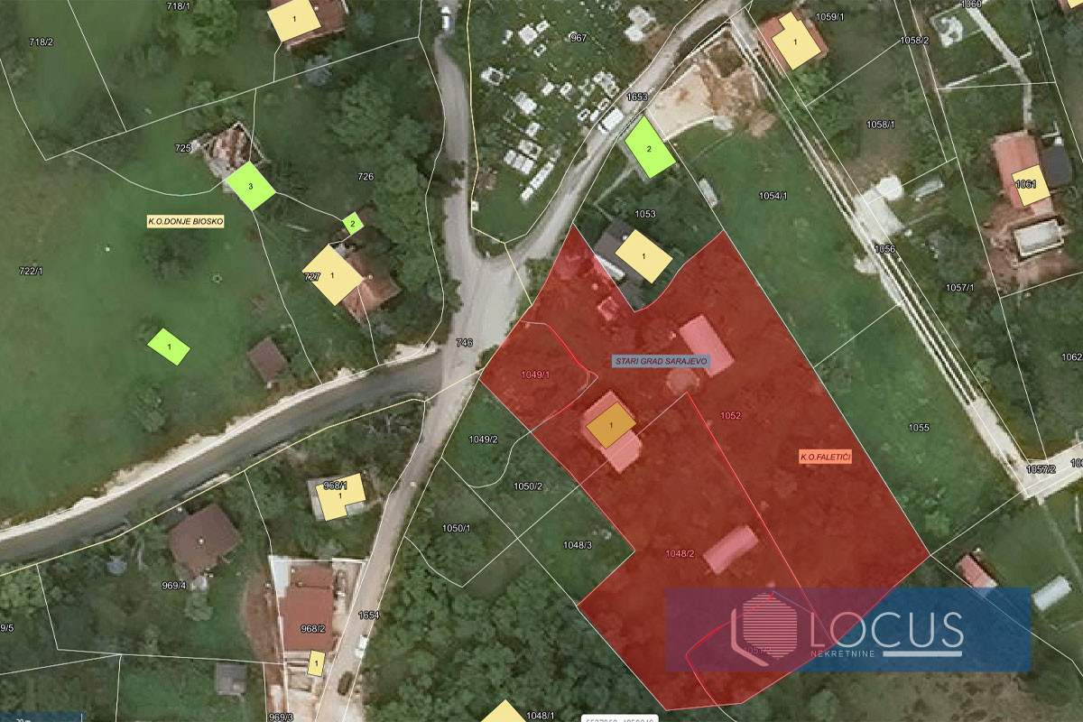 LOCUS: Parcela na pristupačnoj lokaciji, Faletići 17