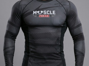 Muscle Freak Rashguard Carbon Silver