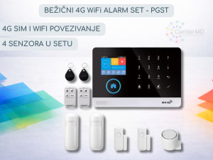 PGST Bežični Alarm set WiFi i 4G povezivanje - 4 senzora