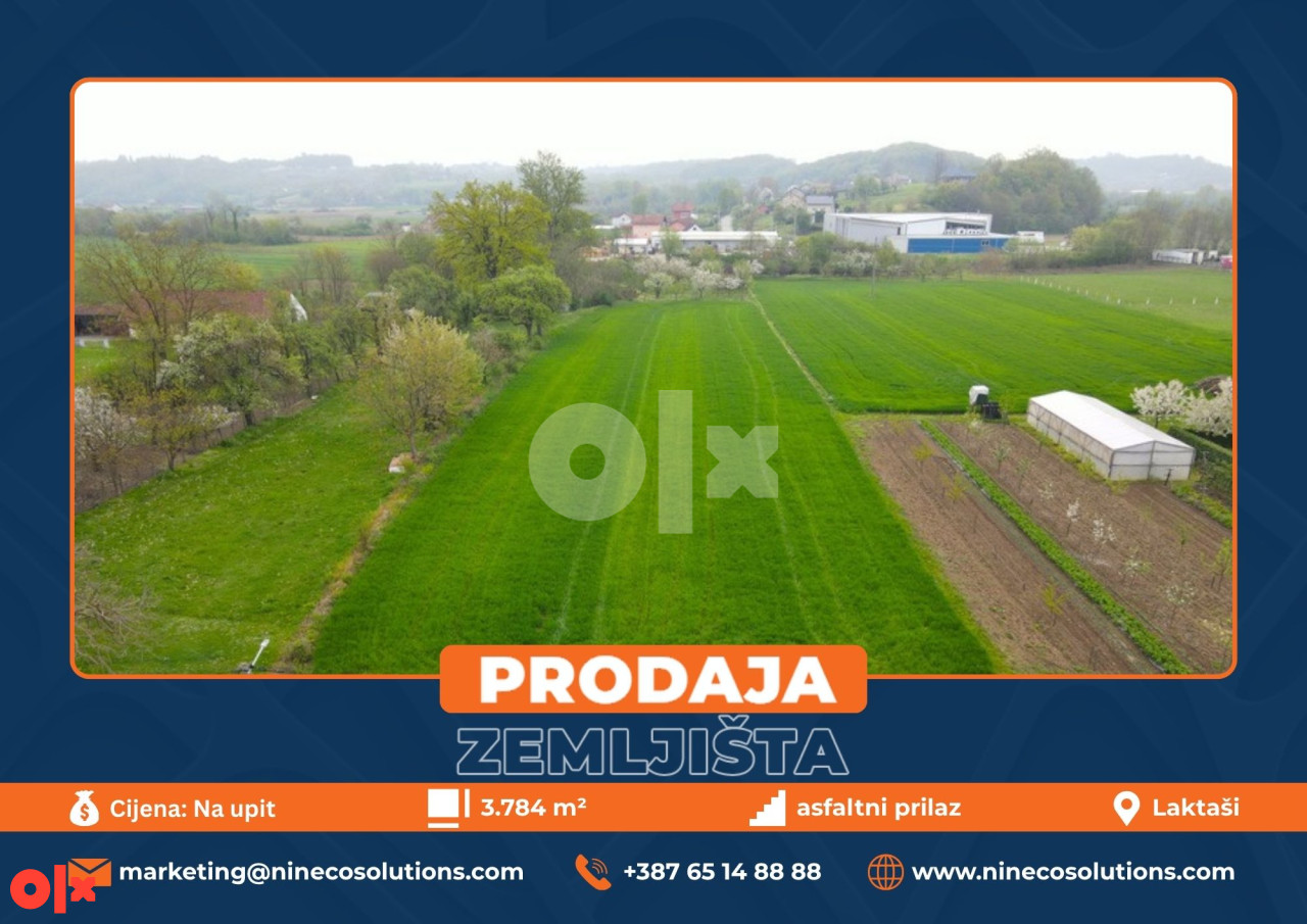 ZEMLJIŠTE - ČARDAČANI - LAKTAŠI -  3.784 m2