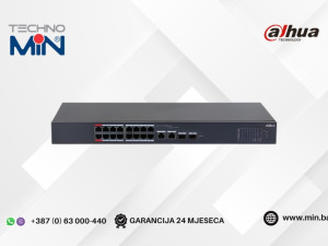 Dahua Smart Managed PoE Switch 16x FE PoE 240W, 2x GbE/SFP Combo