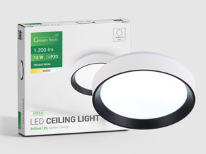 LED plafonjera Green Tech, 12W, 4000K, IP20, promjer 25,8 cm