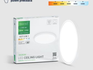 LED plafonjera Green Tech 20W, 5CCT 3000K-3500K-4000K-5000K-6500K